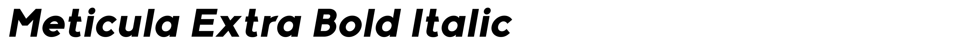 Meticula Extra Bold Italic